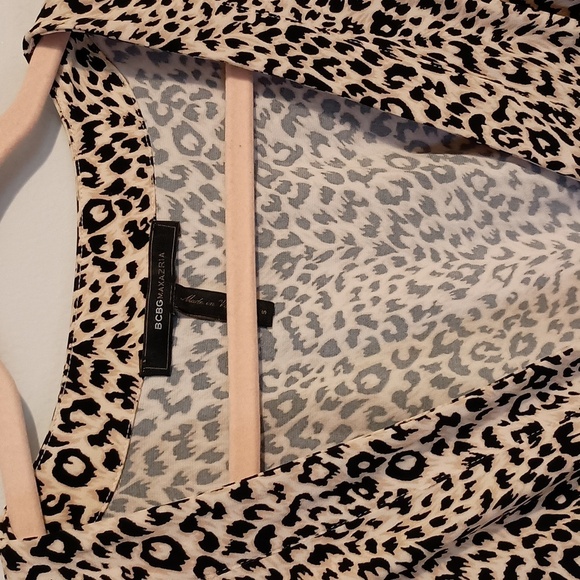 BCBG Leopard Print Wrap Dress - Picture 3 of 5